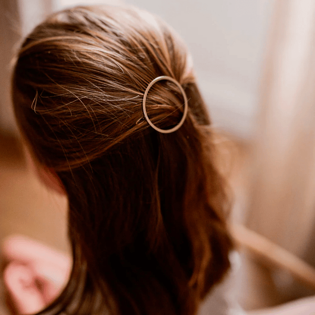 Barrette ronde dorée - Nuoo